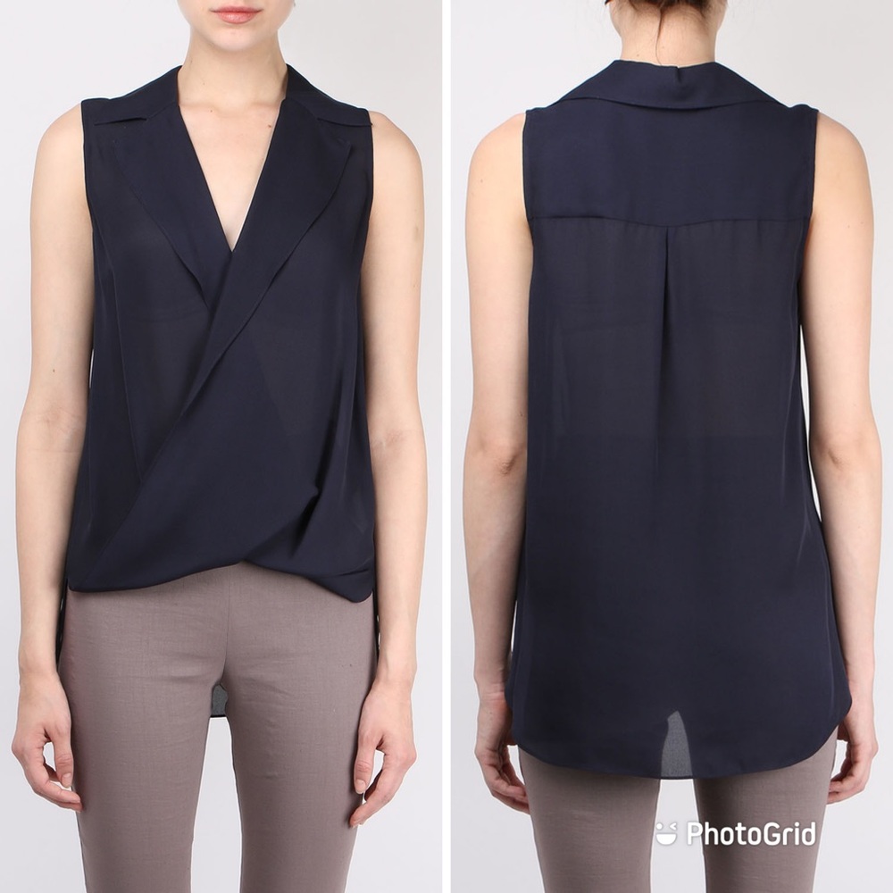 L’agence Freja Draped Silk Blouse